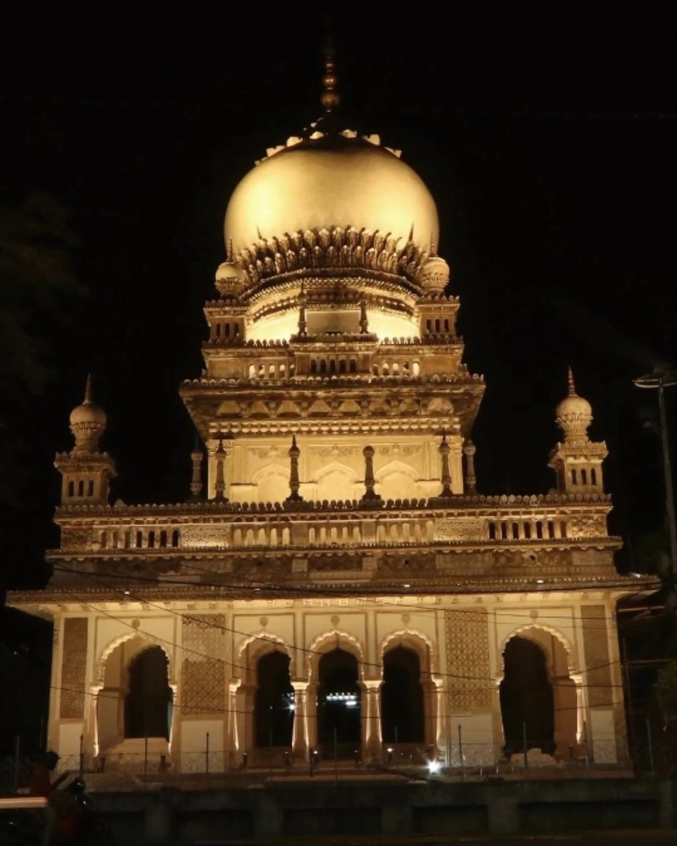 HMDA_Gov's tweet photo. As part of our ongoing Restored Glory series, we bring you another gem of Hyderabad’s heritage — the Saidani Ma Tomb, a son’s devotion immortalised in stone.

Commissioned by Nawab Abdul Haq Diler Jung in memory of his mother, Saidani Ma — a woman deeply respected in the Nizam’s court — this monument near Tank Bund beautifully blends love, history, and architecture.

With its intricate stucco, jali screens, and lime plaster detailing, the tomb reflects Hyderabad’s rich Indo-Islamic heritage. Conserved through the joint efforts of HMDA, Department of Heritage, and Aga Khan Trust for Culture, it continues to inspire generations.

#SaidaniMaTomb #RestoredGlory #HyderabadHeritage #HMDA #HeritageRevival #RestoredGlorySeries
