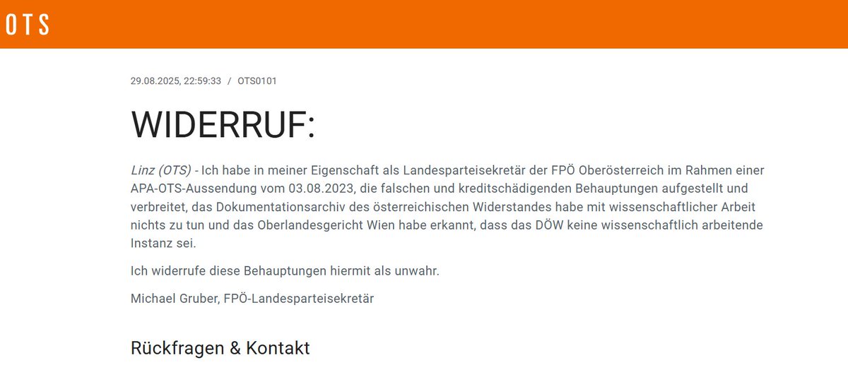 DÖW vs. FPÖ 1:0