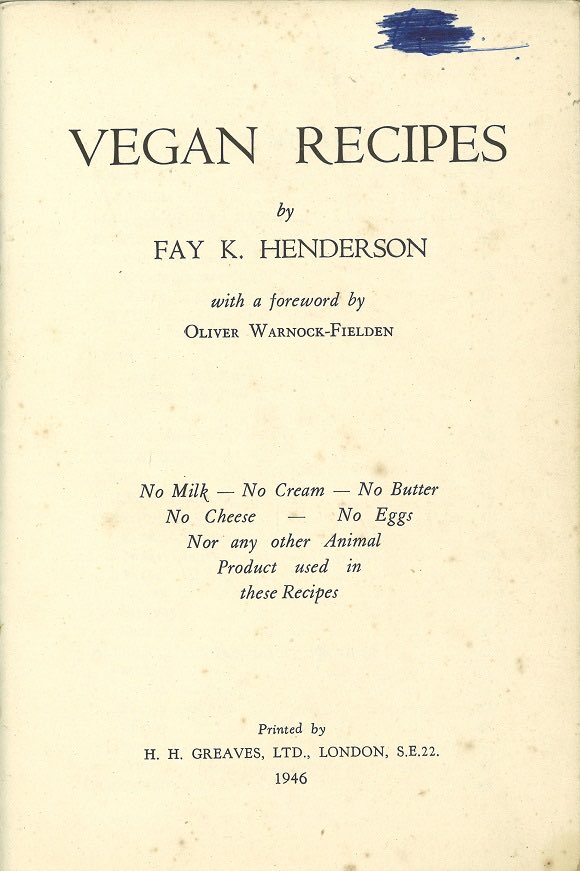 Vegan Recipes - Written in 1946
