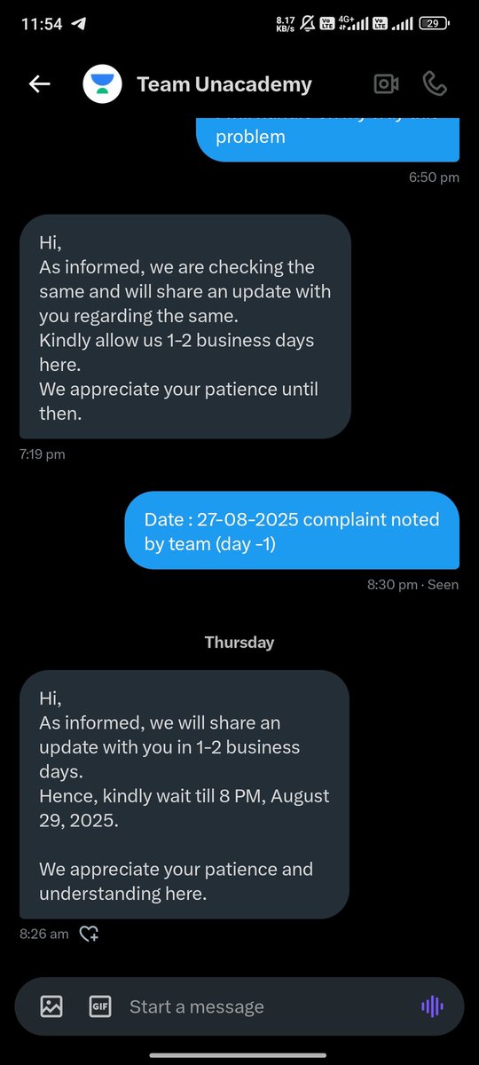 miyaniarshit's tweet photo. @TeamUnacademy Unacademy has provided extremely poor service. If the organization itself isn’t accountable, how can we expect its team to be responsible!!.no response on problem..only waiting 

They’re official looters in the name of education. 

@TeamUnacademy 
@gauravmunjal 
@gauravmunjal https://t.co/IARvsVbuRs