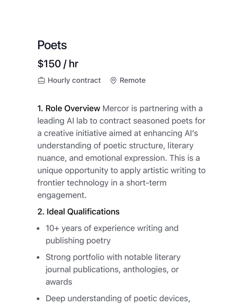 poets, $150/hr