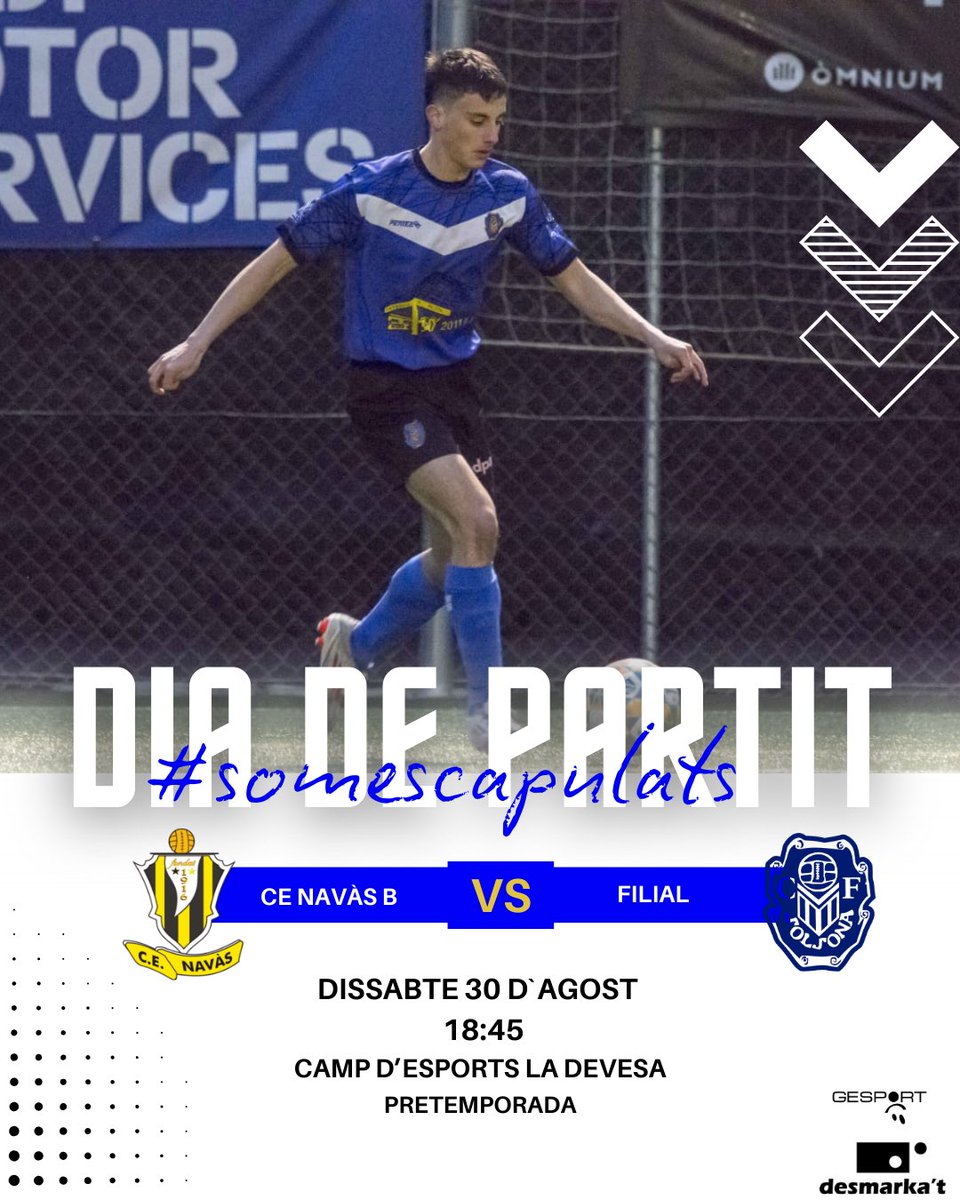 FILIAL 🔵
Segon partit de pretemporada pel Filial, avui amb desplaçament cap a Navàs per jugar contra el seu Filial <a href="/cenavasoficial/">CE Navàs</a> ⚽️
#somescapulats #filial