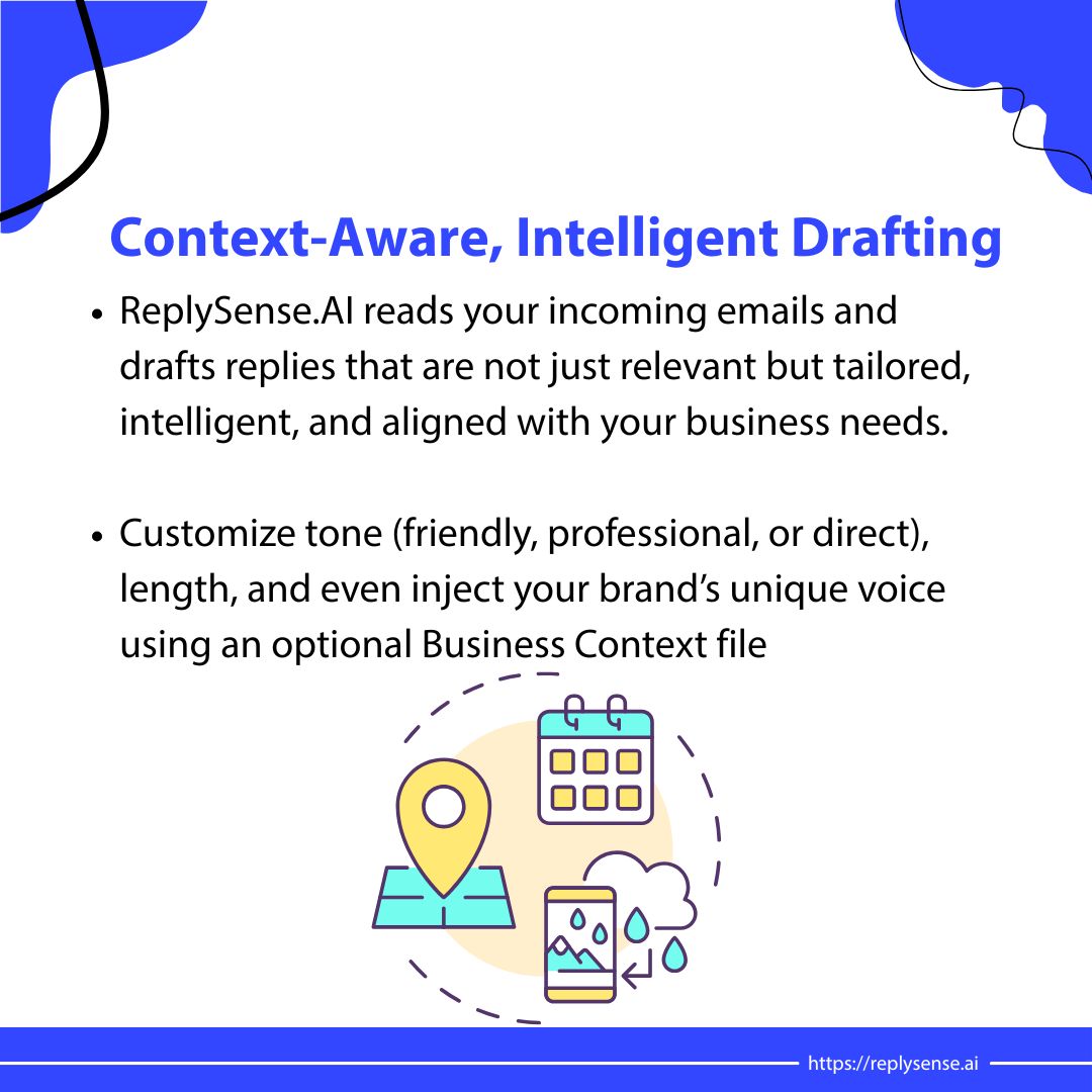ReplysenseAi's tweet image. Overwhelmed by endless email replies stealing your time?✉️

With ReplySenseAI, you get instant, context-smart drafts that save hours and keep your replies professional, all while you stay in control

Unlock Faster Email Productivity Today👉 replysense.ai

#ReplySenseAI