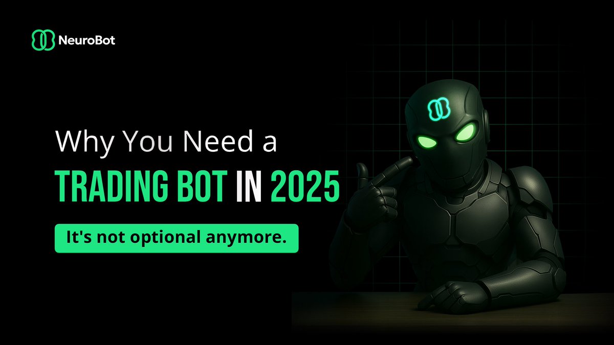 Markets move faster, liquidity rotates faster, narratives die faster.

A bot doesn’t sleep, doesn’t hesitate, it executes with precision, 24/7 ⚡️

Alt szn narratives can explode in minutes. Meme coins vanish overnight.
One missed entry = missing 100x.

In 2025, bots aren’t