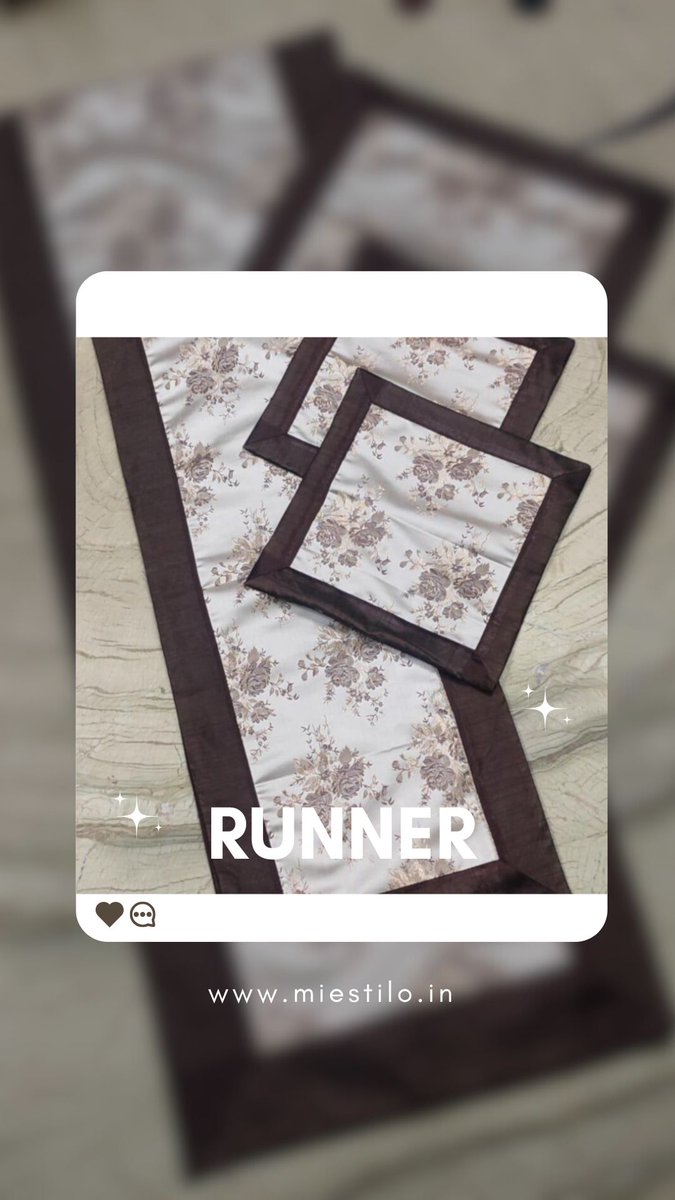 miestilodotin's tweet image. Elevate Your Dining Experience with Elegant Runners ✨

Discover the art of refined dining at:
miestilo.in

Because every meal deserves a setting as beautiful as the moment.

#MiEstilo #TableRunners #HomeDecor #DiningInStyle #PremiumLinen #TableStyling