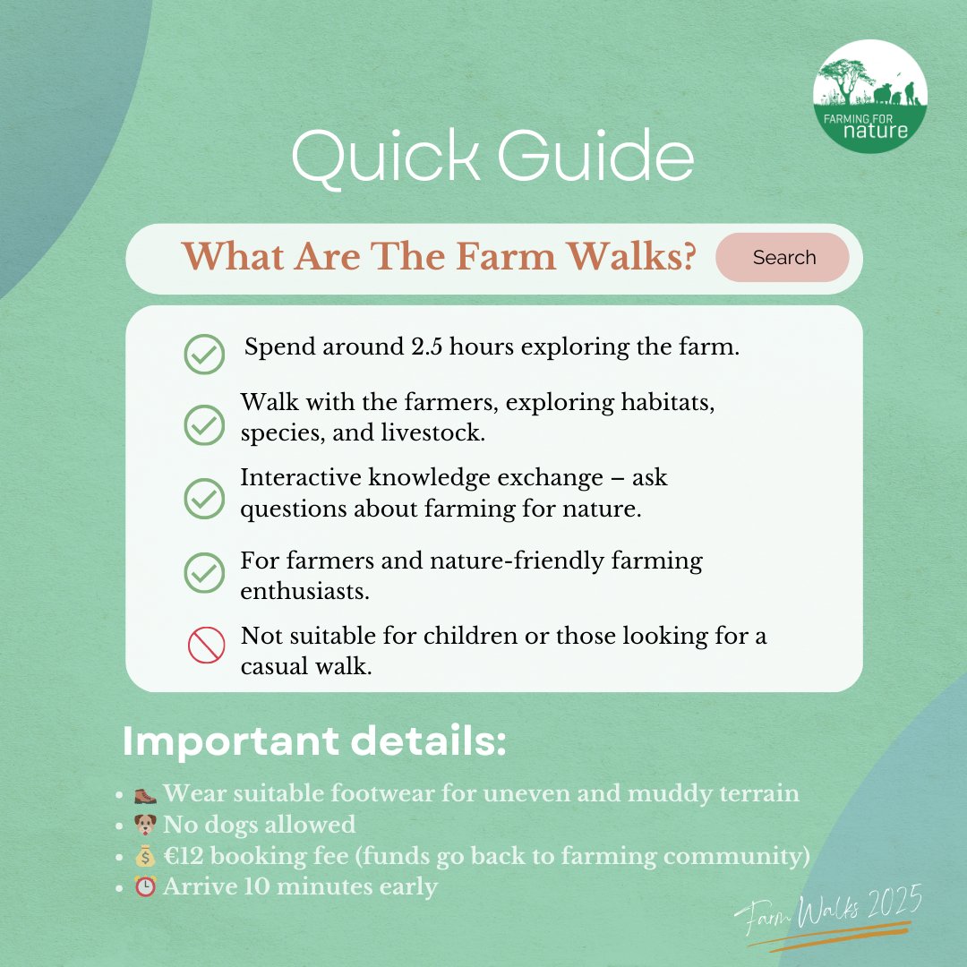farmfornature's tweet image. 🌿 Tommy Reidy – Organic Beef &amp;amp; Sheep Farm (Co. Clare)
Dexter cattle, Scotch sheep, wildflower meadows, wetlands &amp;amp; endangered Natterjack toads 🐂🌱🐸

Discover low-input organic farming where biodiversity thrives.
🎟️ €12 → f.mtr.cool/fvyuzulvao

#FarmWalks2025