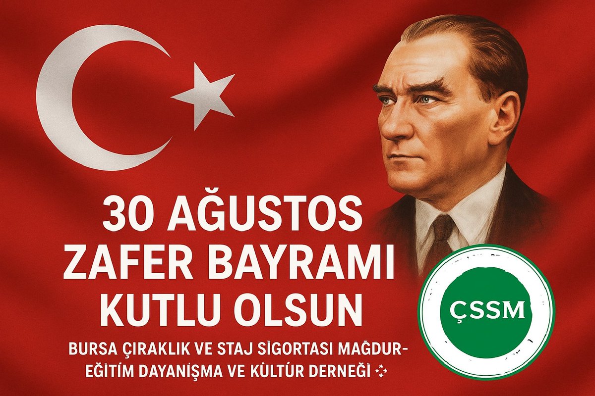 30 Ağustos Zafer Bayramı kutlu olsun!
Milletimizin bağımsızlık mücadelesinin en büyük zaferlerinden biri olan 30 Ağustos’un gururunu yaşıyoruz.
Başta Gazi Mustafa Kemal Atatürk ve silah arkadaşları olmak üzere tüm şehitlerimizi rahmet, gazilerimizi minnetle anıyoruz.
Bursa ÇSSM