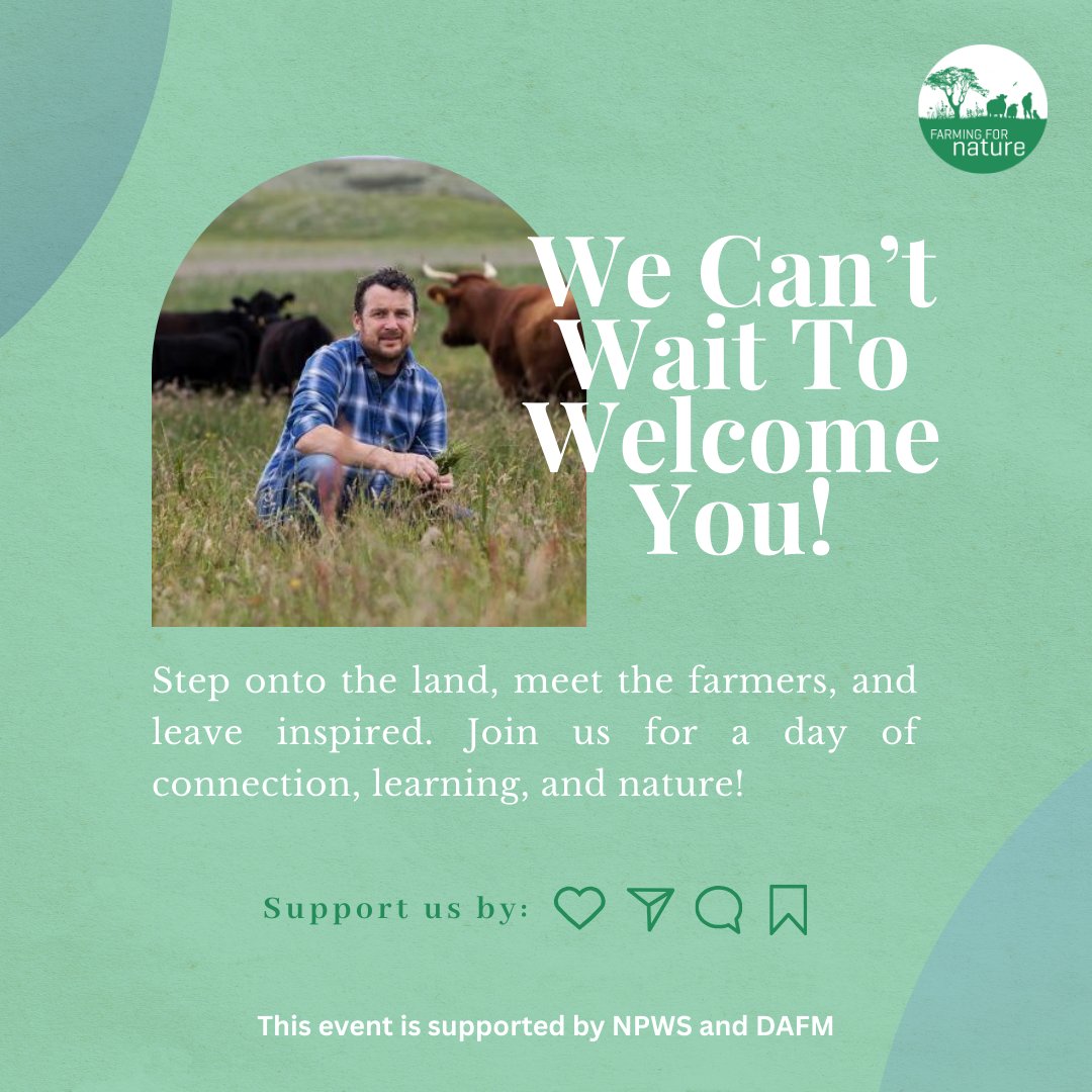 farmfornature's tweet image. 🌿 Tommy Reidy – Organic Beef &amp;amp; Sheep Farm (Co. Clare)
Dexter cattle, Scotch sheep, wildflower meadows, wetlands &amp;amp; endangered Natterjack toads 🐂🌱🐸

Discover low-input organic farming where biodiversity thrives.
🎟️ €12 → f.mtr.cool/fvyuzulvao

#FarmWalks2025