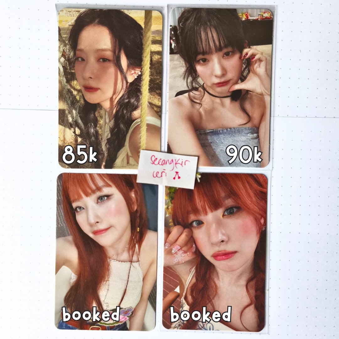 🛒  wts want to sell lfb ina

photocard red velvet seulgi
   ꒰  28 reasons photobook
   ꒰  trading card chill kill

📍  dom bogor, jawa barat
❌  admin shopee (1250 + 7.5%)
❕  serious buyer only
⛔  sensitive buyer

t. pc tc ayunan rv girlgroup gg 28r