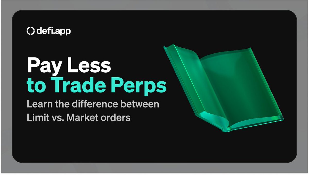 yaseen khan (@nizamaniya15652) on Twitter photo Most traders burn extra PnL without realizing it.
On <a href="/defidotapp/">Defi App 🎩</a> perps:
Market order (taker) = 0.045% fee
Limit order (maker) = 0.015% fee
3x cheaper just by choosing limit over market.
Less fees → more PnL → stronger $HOME flywheel.
Simple. Most traders burn extra PnL without realizing it.
On <a href="/defidotapp/">Defi App 🎩</a> perps:
Market order (taker) = 0.045% fee
Limit order (maker) = 0.015% fee
3x cheaper just by choosing limit over market.
Less fees → more PnL → stronger $HOME flywheel.
Simple.