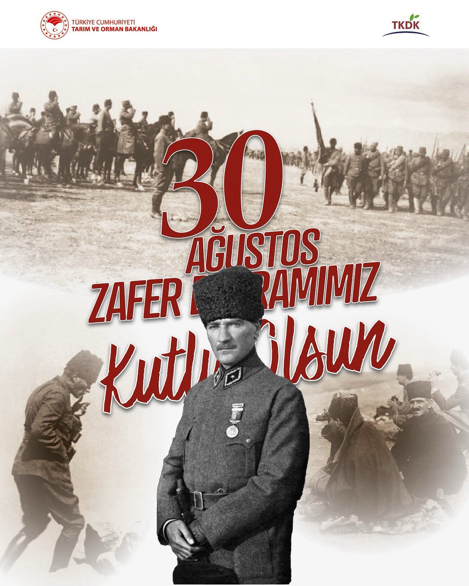 Büyük Zafer’in 103. yıl dönümü vesilesiyle; Gazi Mustafa Kemal Atatürk başta olmak üzere aziz şehitlerimizi ve kahraman gazilerimizi minnetle yâd ediyoruz.

30 Ağustos Zafer Bayramımız kutlu olsun.🇹🇷