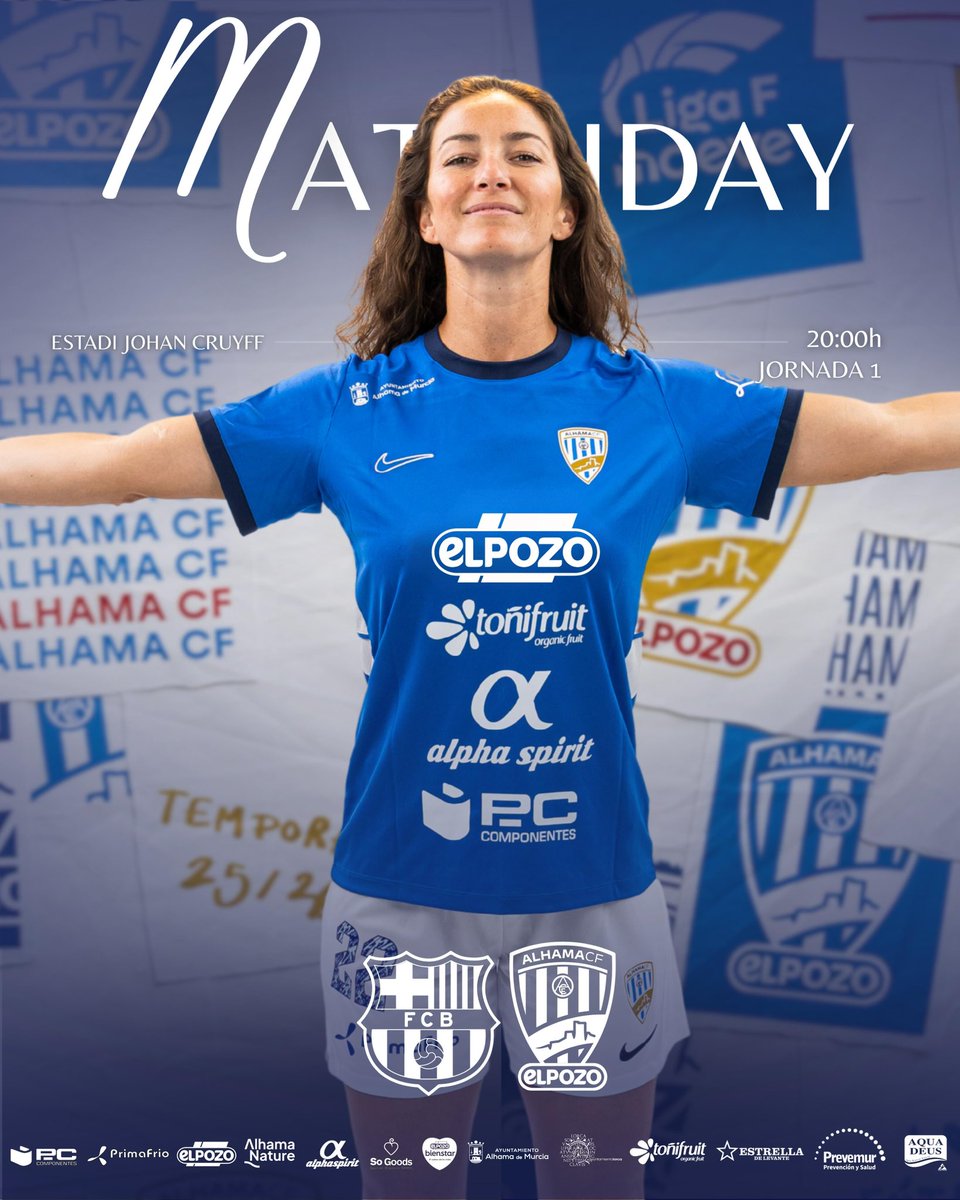 ⚔️ 𝗗𝗜𝗔 𝗗𝗘 𝗣𝗔𝗥𝗧𝗜𝗗𝗢

¡𝙃𝙤𝙮 𝙘𝙤𝙢𝙚𝙣𝙯𝙖𝙢𝙤𝙨 𝙣𝙪𝙚𝙨𝙩𝙧𝙖 𝙣𝙪𝙚𝙫𝙖 𝙖𝙣𝙙𝙖𝙙𝙪𝙧𝙖 𝙚𝙣 𝙡𝙖 <a href="/LigaF_oficial/">Liga F</a>!

🗓️ 𝗝𝗼𝗿𝗻𝗮𝗱𝗮 𝟭
🆚 <a href="/FCBfemeni/">FC Barcelona Femení</a> 
⌚️ 𝟮𝟬:𝟬𝟬𝗛
🏟️ 𝗘𝘀𝘁𝗮𝗱𝗶 𝗝𝗼𝗵𝗮𝗻 𝗖𝗿𝘂𝘆𝗳𝗳
📺 𝙂𝙍𝘼𝙏𝙄𝙎 𝗲𝗻 𝗹𝗮 𝗮𝗽𝗽 𝗱𝗲 <a href="/DAZN_ES/">DAZN España</a>