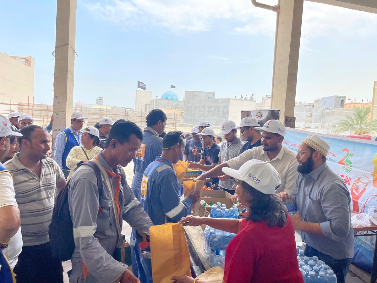 The <a href="/Dawoodi_Bohras/">The Dawoodi Bohras</a> of Bahrain is proud to continue our long-standing partnership with the Indian Community Relief Fund, <a href="/ICRFBahrain/">ICRF Bahrain</a>, for the 'Thirst-Quenchers' program. Our members recently distributed food and refreshments to around 650 workers at sites in Sitra and Riffa,
