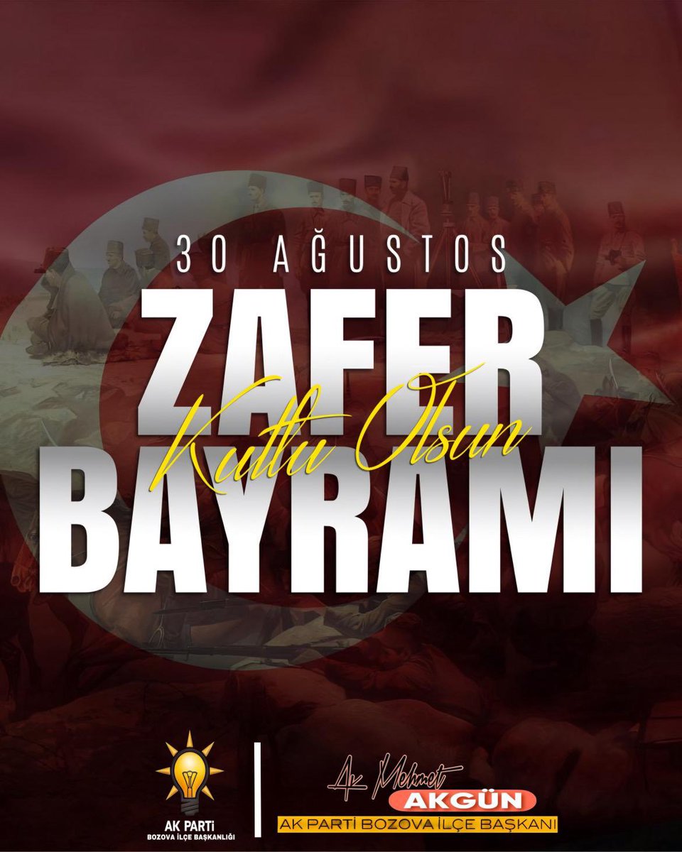 Kurtuluş Savaşı mücadelemizin kaderini değiştiren, Büyük Taarruz zaferimizin 103. yıl dönümü;
Gazi Mustafa Kemal Atatürk'ü ve silah arkadaşlarını rahmet ve minnetle anıyoruz. 🇹🇷🇹🇷

#30AğustosZaferBayramıkutluolsun. 

<a href="/RTErdogan/">Recep Tayyip Erdoğan</a> <a href="/Akparti/">AK Parti</a>