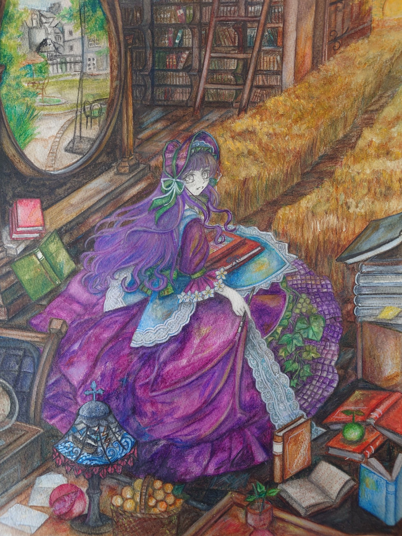 『おひなさま』　水彩色鉛筆画 おひなさま』 水彩色鉛筆画 おひなさま』 水彩色鉛筆画
