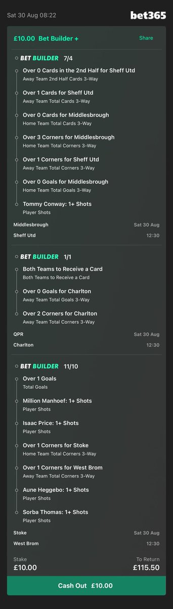 DanThompsonTips's tweet image. 🚨 EARLY KO CHAMPIONSHIP BET BUILDER TREBLE… 

Over 10/1 ✅