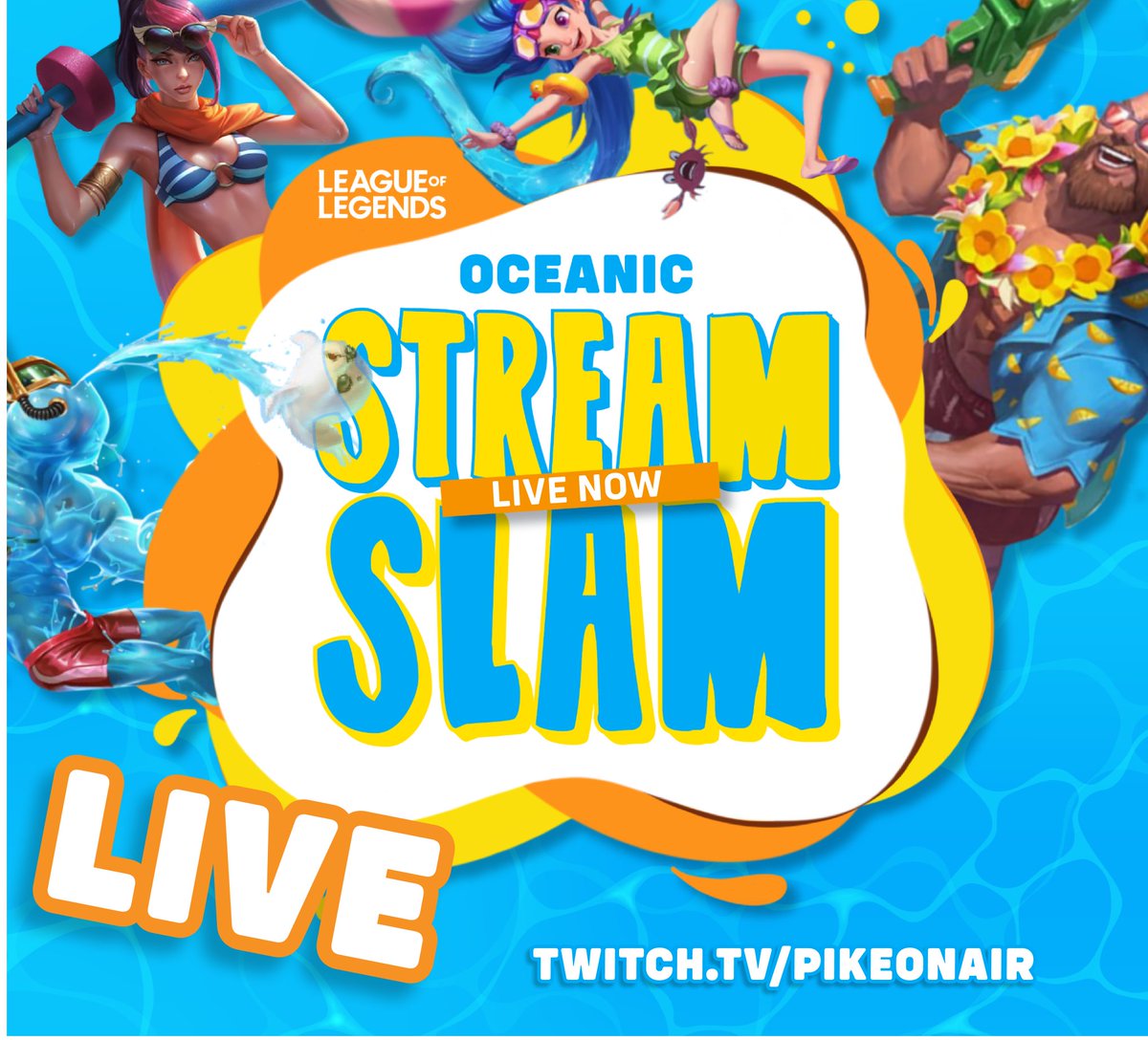 🌊 We’re LIVE with the Oceanic Stream Slam! 🌊

⚔️ 4 teams enter, 1 takes the crown
🏆 MVP Prize: $30 RP
🥈 Runner-up MVP: Random Skin

Come watch the best OCE community League action right now! 🔴

📺 [insert stream link]