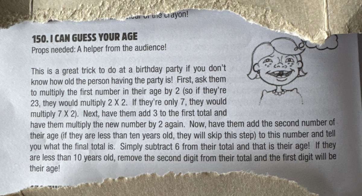 simoncveracity's tweet image. GPT-5 Thinking is officially amazing in my opinion. My son has a magic book and over breakfast my son told me it just basically doesn't work. I confirmed it, plugged it into GPT-Thinking, and it correctly identified the mistype in the book (multiply first number by 5, not 2).