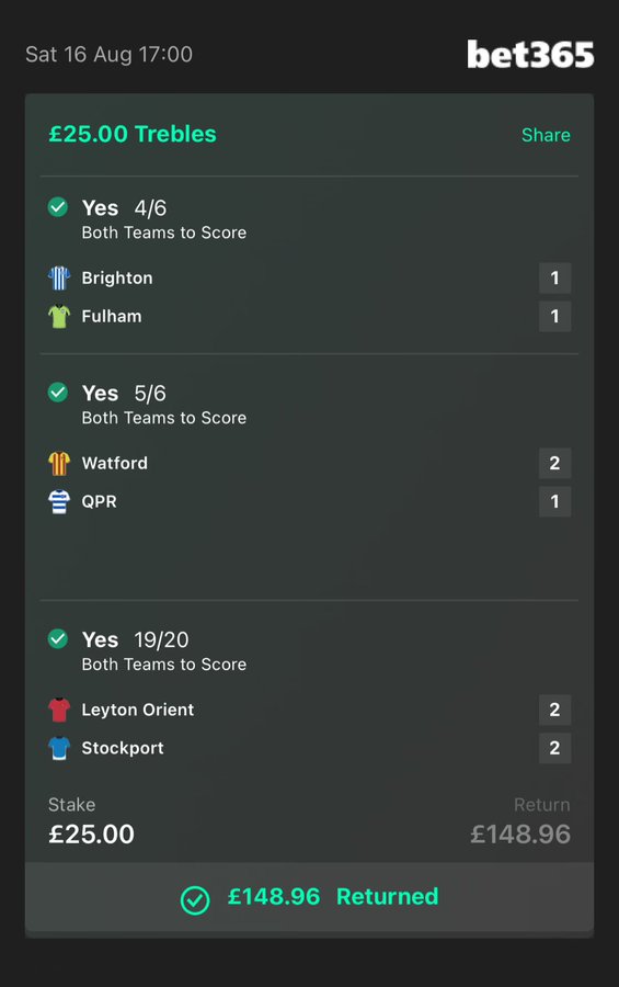 DanThompsonTips's tweet image. 🚨 I recently won over £1,000 on my football accas!

I've already posted my 3pm bets, give me a follow 🤝

👉 @DanThompsonTips 👈