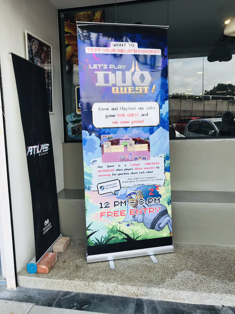 Came here with sis to support and playtest Duo Quest by <a href="/1plus1_games/">1+1 Studios</a> at Gacha Kohi! 

Playtest the game (and the board game) from 12pm to 8pm!