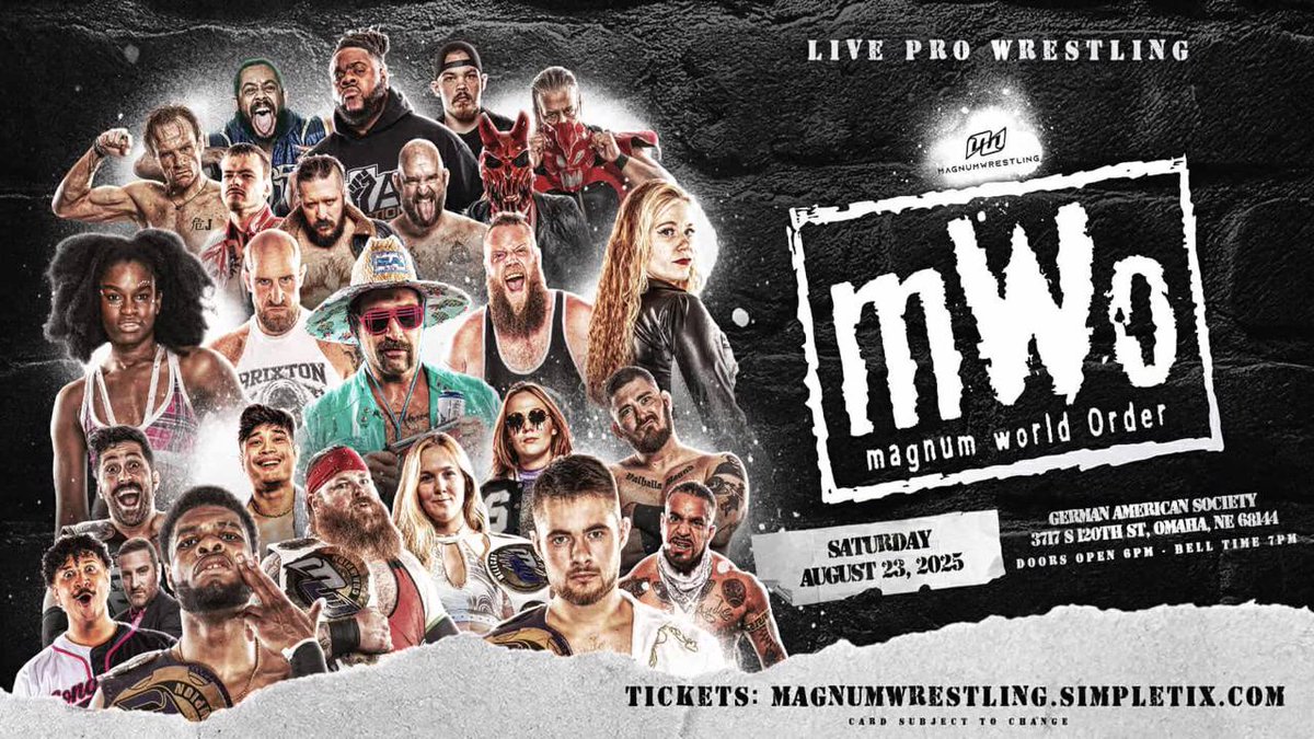 JUST ADDED

<a href="/MAGNUMWRESTLING/">MAGNUM WRESTLING</a> presents
Magnum World Order

Featuring

<a href="/justredwing/">Nate Redwing</a> 
<a href="/AminahBelmont/">Aminahbelmont.bsky.social</a> 
<a href="/CopperheadDuke/">One-eyed snake man</a> 
<a href="/The_Shug/">Shane Hollister</a> 
<a href="/BriarHale/">Briar Hale</a> 
<a href="/McgregorJameson/">Jameson McGregor</a> 
<a href="/BrixtonNash/">Brixton Nash</a> 
<a href="/tksackett/">Kit Sackett</a> 
&amp; more!

Watch it now
independentwrestling.tv/player/dJLZ9r1…