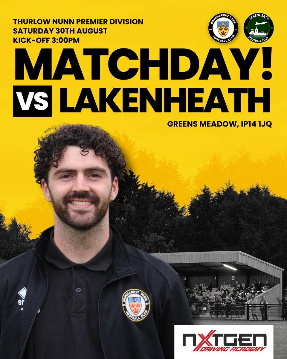 MATCHDAY!
Greens Meadow 3PM KO
💛🖤