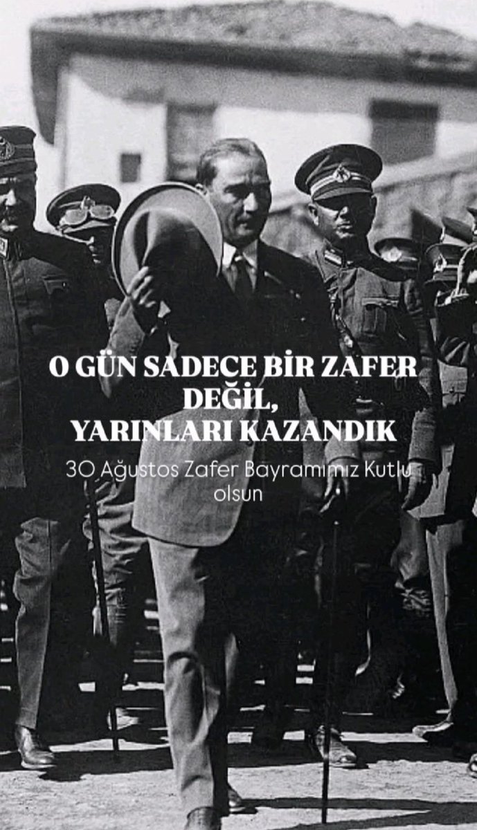 Zaferi kazananlar kutlar. Türk'ün zaferi kutlu olsun! Tanrı Türk'ü korusun!#30AgustosZaferBayrami