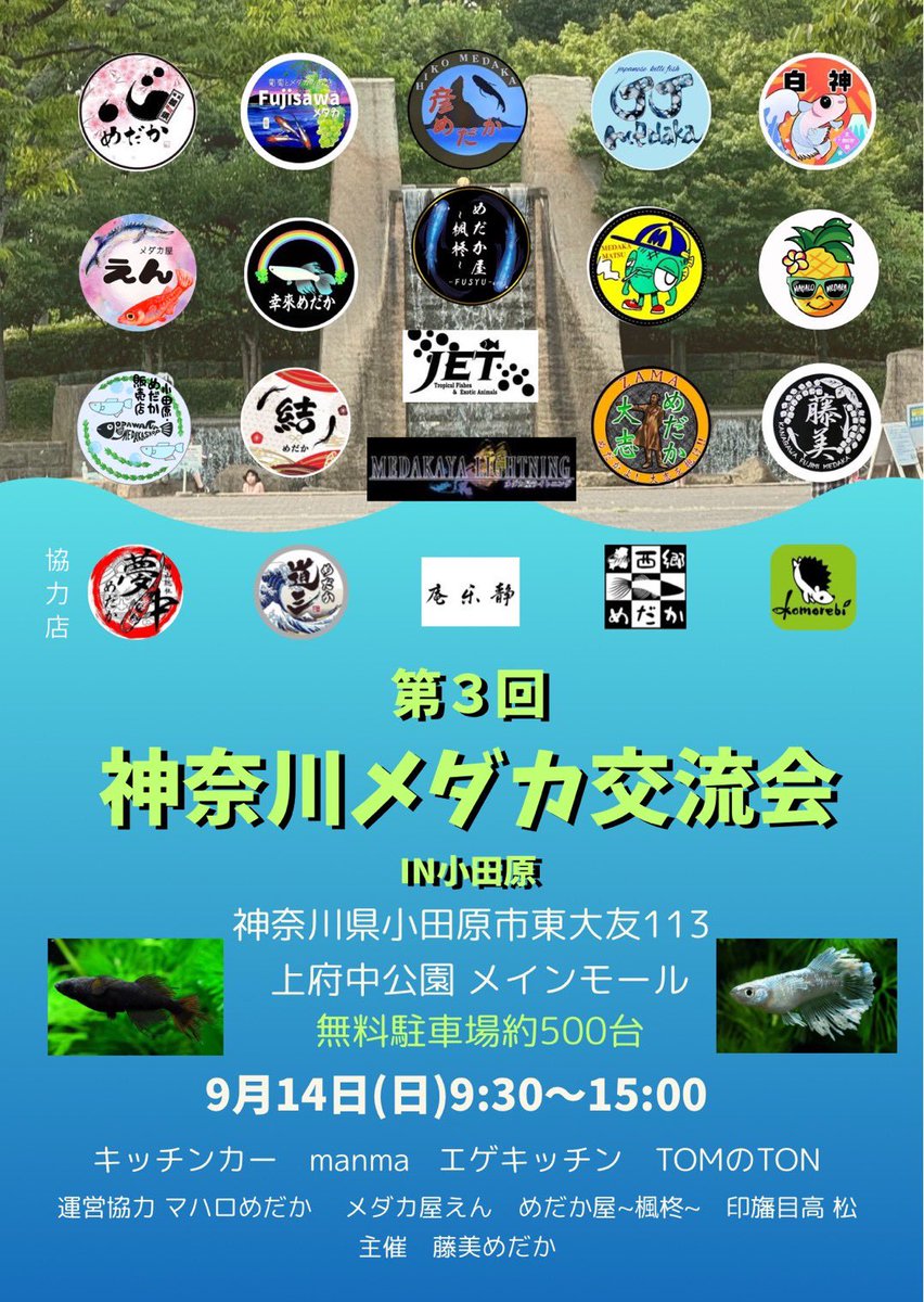 急遽ではありますが
神奈川メダカ交流会に出展させていただください運びとなりました！！
当日は<a href="/kouraimedaka/">幸來めだか</a> さんのブースにて
合同出店という形を取らせていただきます！

ご来店お待ちしております😎👍