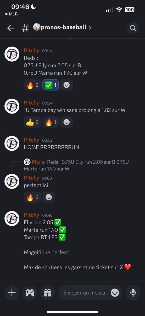 Journée de ouf hier avec 3/3✅ en MLB 🇺🇸 après le 3/4 en Corée

Rejoignez moi vite chez <a href="/HoliSport/">HoliSport</a>