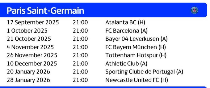R_PSG_'s tweet photo. 🚨LE CALENDRIER DE LA PHASE DE POULE DU PSG ! 

PSG - BARCA DES LA DEUXIEME JOURNEE 💣💣 https://t.co/9j4qsXtBY2