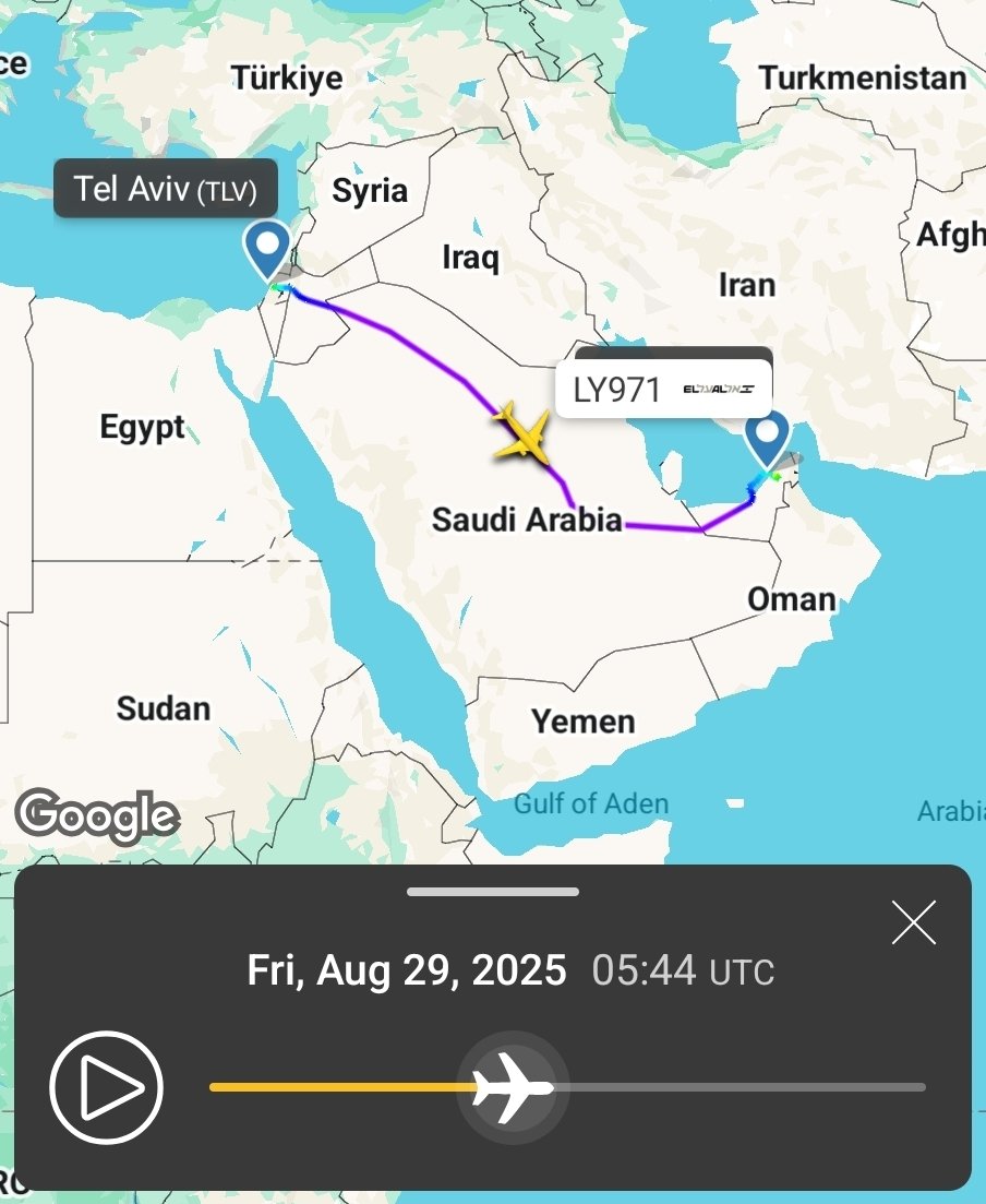 Bin Salman also categorically refuses to close Saudi airspace to Israel, allowing participants in genocide to enjoy the views of #SaudiArabia from above as they travel to Dubai to relax and enjoy top Emirati hospitality as they take a break from genociding Palestinians.