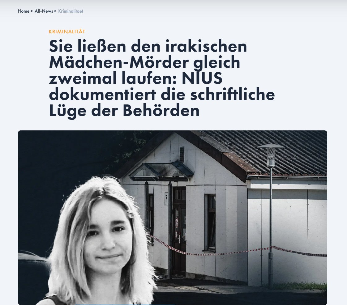Der Fall des getöteten Mädchens in Friedland beinhaltet alles, wofür das "Wir schaffen das" der CDU seit 10 Jahren steht: Vorbestrafter Iraker wird nicht abgewiesen, die Öffentlichkeit wird nur tröpfchenweise informiert. Eine Kehrtwende wird nur mit der AfD gelingen!