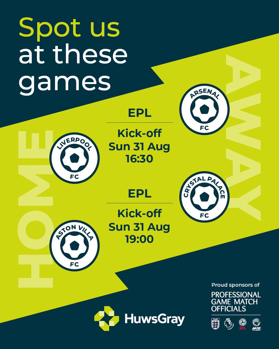 It's Saturday, the Premier League's on the telly, and we’re part of it! We’re on the sleeves again today. Spot the Huws Gray badge during the action.

Which matches are you watching? 👀