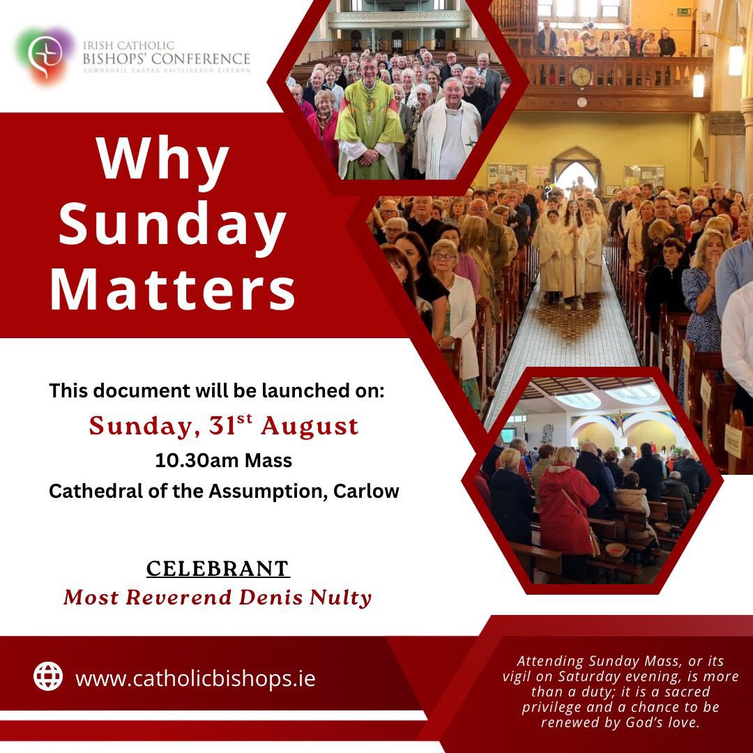 Bishop Denis Nulty (@bishopdnulty) on Twitter photo Tomorrow, Sunday at 10.30am Mass in <a href="/CarlowCathedral/">Carlow Cathedral</a> I look forward to officially launching <a href="/CatholicBishops/">CatholicBishops</a> Pastoral ‘Why Sunday Matters’ <a href="/KANDLEi/">K&L Diocese Ireland</a> <a href="/theway_ie/">TheWay.ie</a> Tomorrow, Sunday at 10.30am Mass in <a href="/CarlowCathedral/">Carlow Cathedral</a> I look forward to officially launching <a href="/CatholicBishops/">CatholicBishops</a> Pastoral ‘Why Sunday Matters’ <a href="/KANDLEi/">K&L Diocese Ireland</a> <a href="/theway_ie/">TheWay.ie</a>