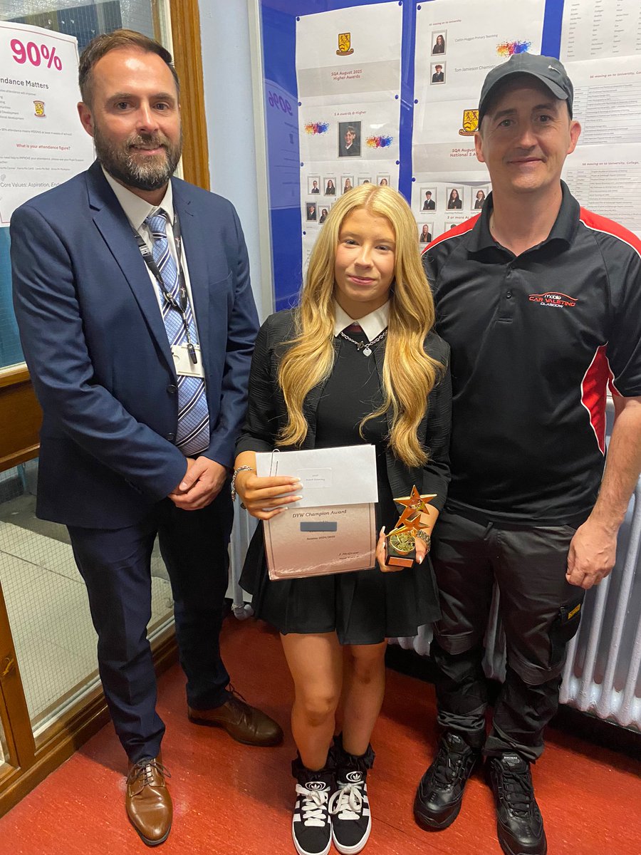 Bellshill Academy DYW (Developing Young Workforce) (@bellshillw) on Twitter photo 🌍Thank you again to our DYW Partners&Supporters NLC DYW/Pathways Lead Officer Stuart A& <a href="/carvaletglasgow/">Car Valeting Academy</a> James B for attending our Awards ceremony to see the first DYW Champion Award being presented to DYW Ambassador Erin. We value such support and partnerships.
#BellshillDYW 🌍Thank you again to our DYW Partners&Supporters NLC DYW/Pathways Lead Officer Stuart A& <a href="/carvaletglasgow/">Car Valeting Academy</a> James B for attending our Awards ceremony to see the first DYW Champion Award being presented to DYW Ambassador Erin. We value such support and partnerships.
#BellshillDYW