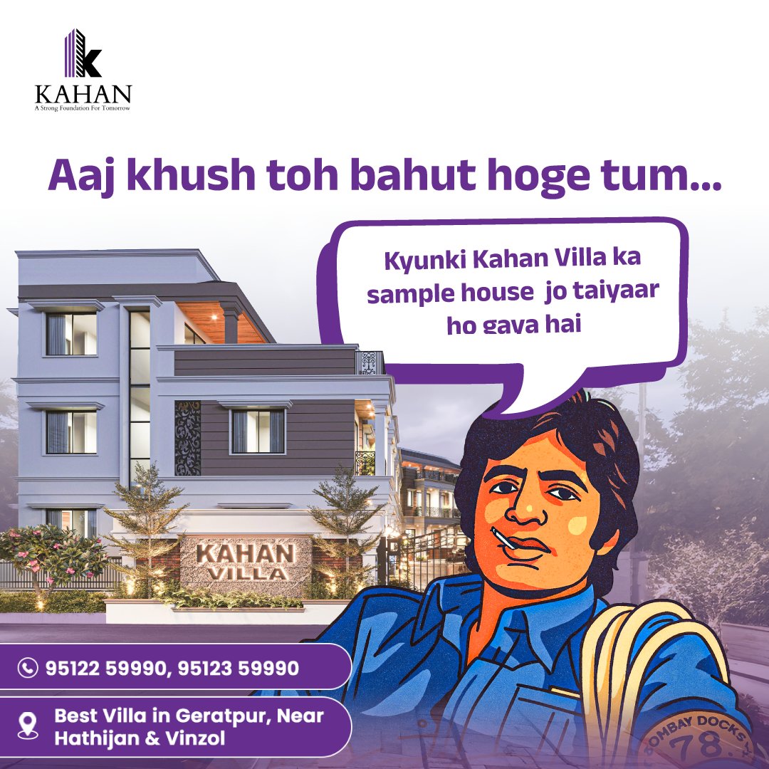 Kahanvilla's tweet image. Exciting news from Kahan Villa! Our beautifully designed sample house is now ready for you to experience.

Best 3 &amp;amp; 4 BHK Villa in Ahmedabad

#kahanvilla #samplehouse #samplehouseready #luxurylifestyle #homesweethome #greatlocations #luxuryvilla #bookyourhome  #ahmedabad