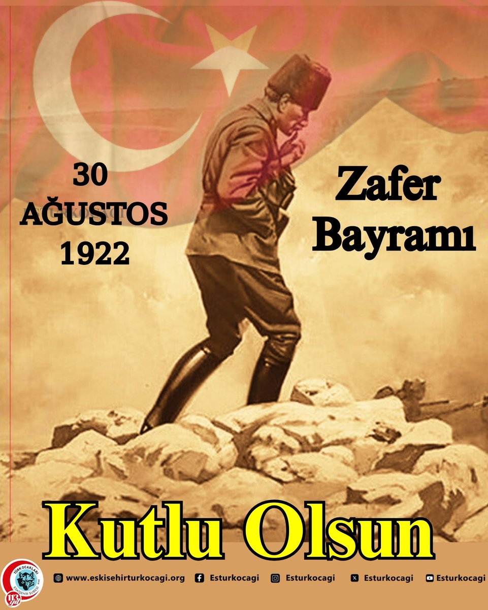 KUTLU OLSUN!
Düşmanı vatanın harim-i ismetinde boğma iradesi gösteren tuğu kaldırmış olan orduların Başbuğu’na!
Çiğiltepe’de Albay Reşat Bey’in namuskarane tutumunda bütün  Türk subaylarına! ...
eskisehirturkocagi.org/anma-gunleri/3…