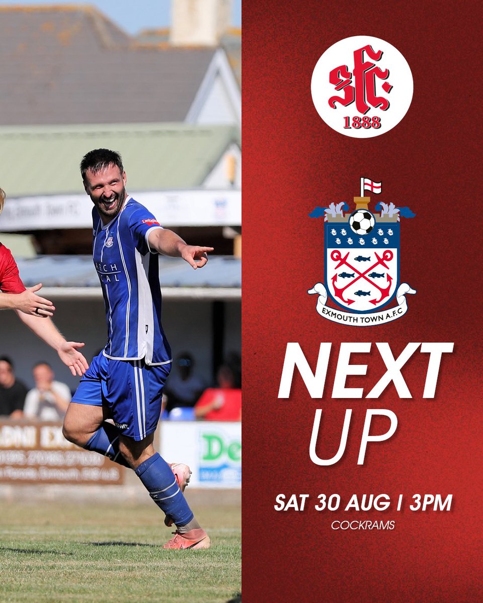 ExmouthTown_FC's tweet image. 𝗜𝗧’𝗦 𝗠𝗔𝗧𝗖𝗛𝗗𝗔𝗬 ⚽️

Join us on our trip to @SFC1888 as we take them on in the @EmiratesFACup 1st Qualifying Round!

📍 Cockrams (SP7 8PF)
⌚️ 3pm KO
🎟️ Adults £10, Concessions £7, U16 Free
🎙️ available on @ETFCLive 

#UTT | @Search4Local