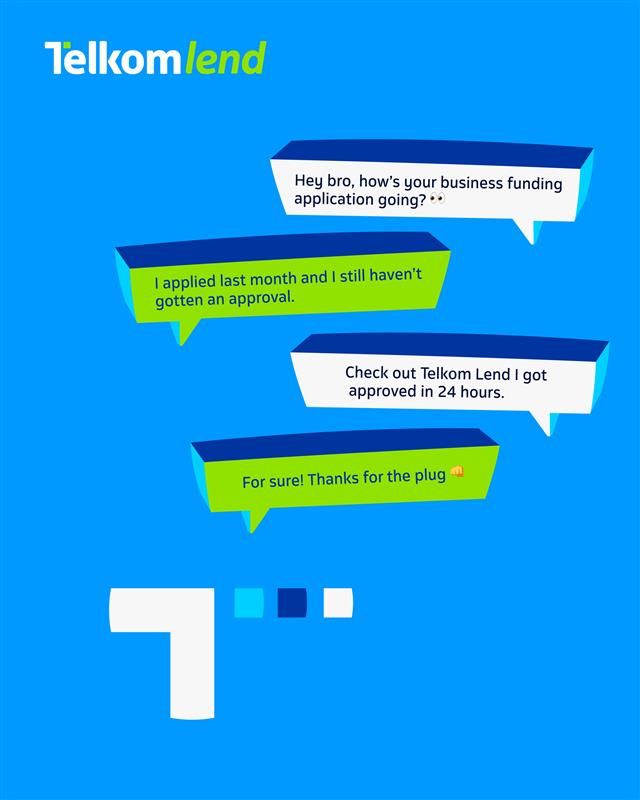 Less time spent on filling in paperwork, means more time spent improving your operations. 
Telkom Lend has seamless online applications that give you a response in 24 hours.

#TelkomIsIconic #PossibleBeginsHere lend.telkom.co.za/signup