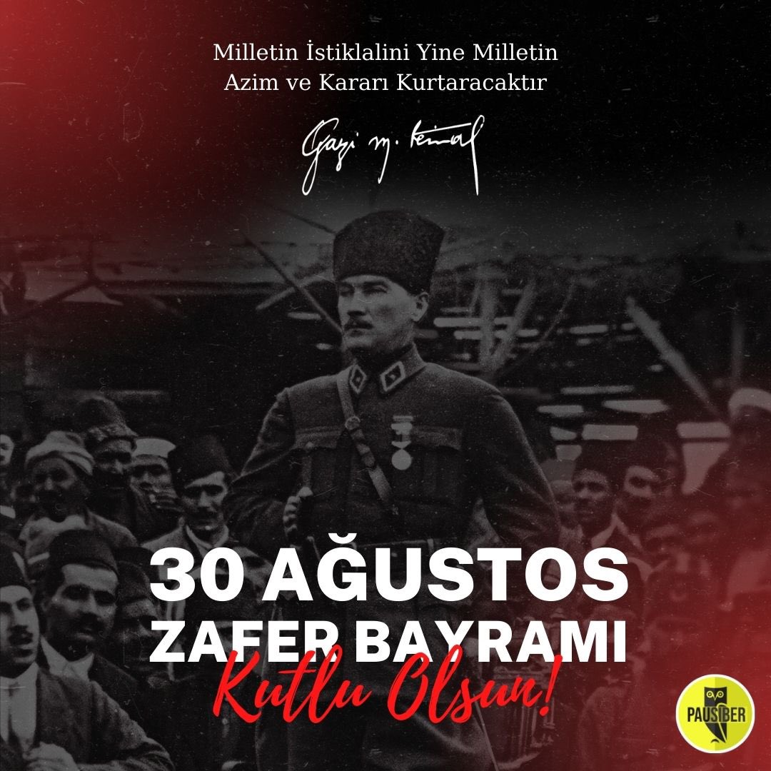 30 Ağustos Zafer Bayramımız kutlu olsun! 🇹🇷
Gazi Mustafa Kemal Atatürk ve silah arkadaşlarını saygı, minnet ve gururla anıyoruz.