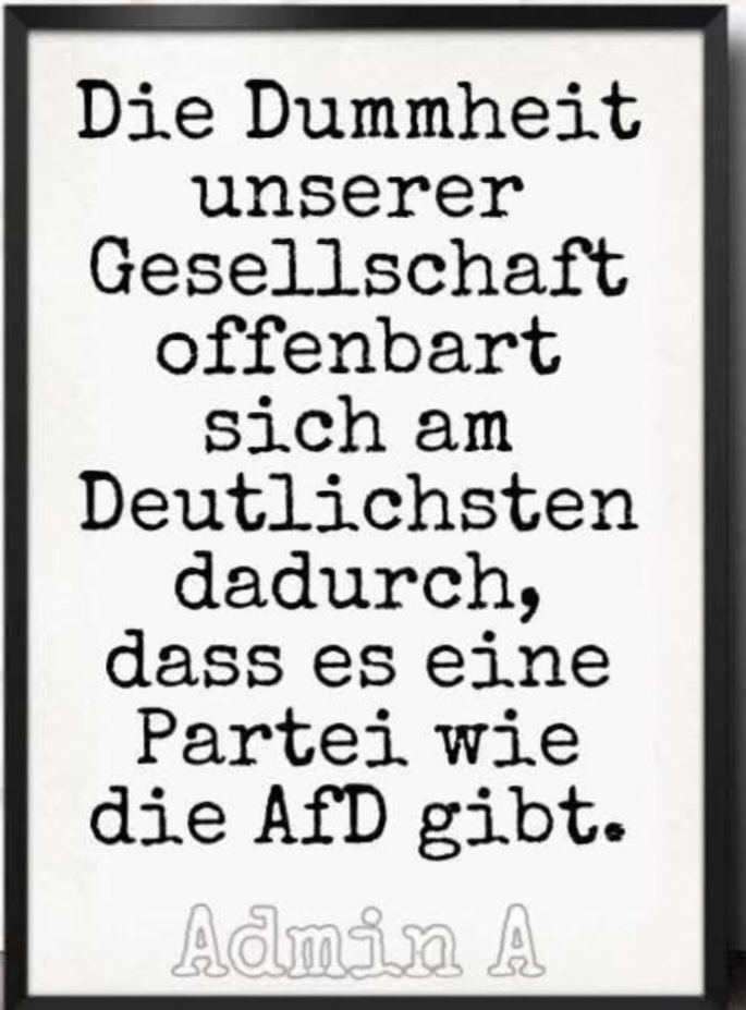Moin, ihr Lieben 🍀💚🍀
Habt einen schönen Tag 💚💚💚
#AfDmachtDumm
#AfDmachtDummeNochDuemmer