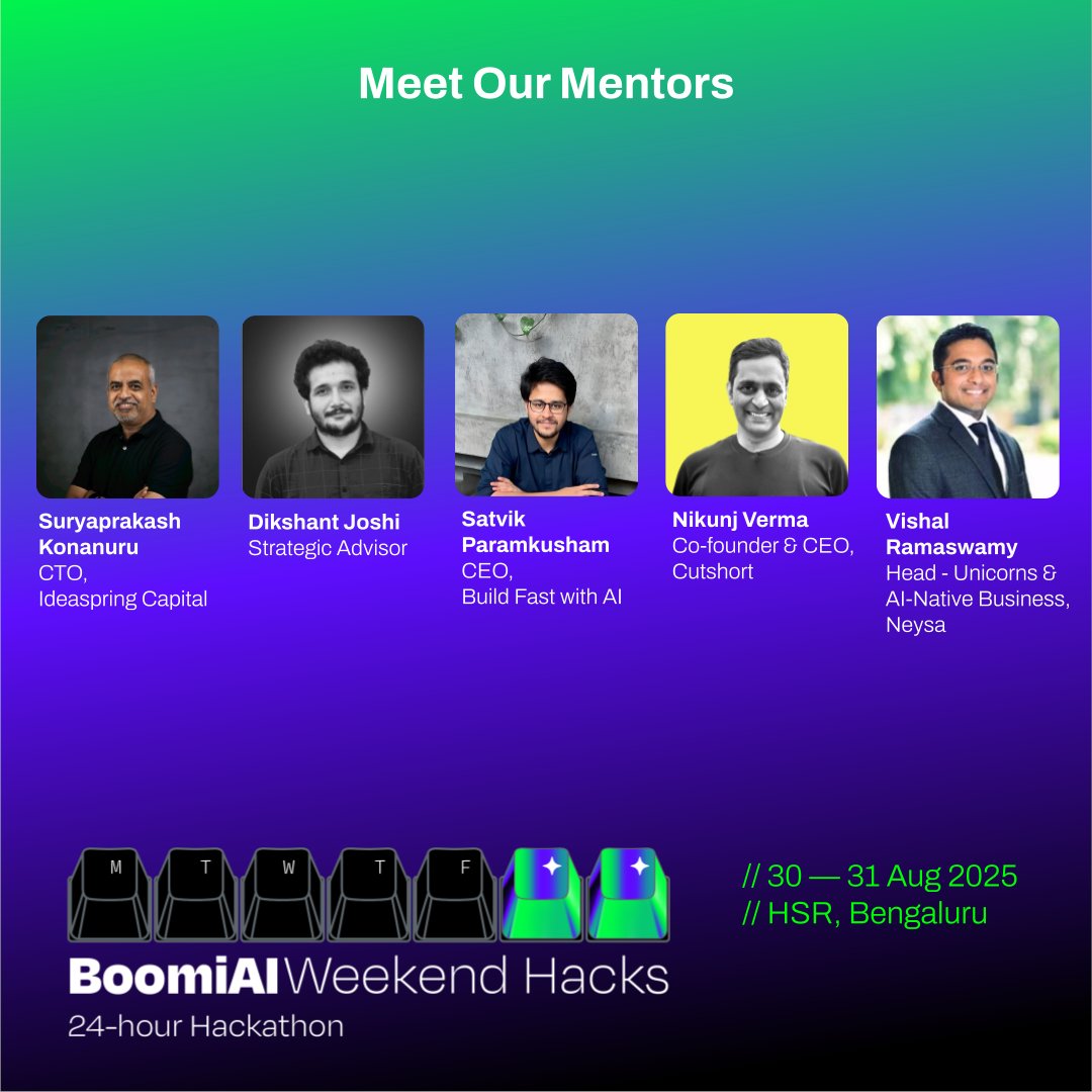 saasboomi's tweet image. The real cheat code? Great mentors! 💚

🎓 Kashi KS
🎓 @pacificleo
🎓 Paul J Emmanuel
🎓 @surendranb
🎓 Vasudeva Manjunath
🎓 @Baljeetsingh
🎓 @rohith_v
🎓 @santoshpanda
🎓 @konanuru 
🎓 @dikshantjoshi
🎓 @satvikps
🎓 @nikunj_speaks
🎓 @_VkR_

You&apos;re the signal in the noise. 💙
