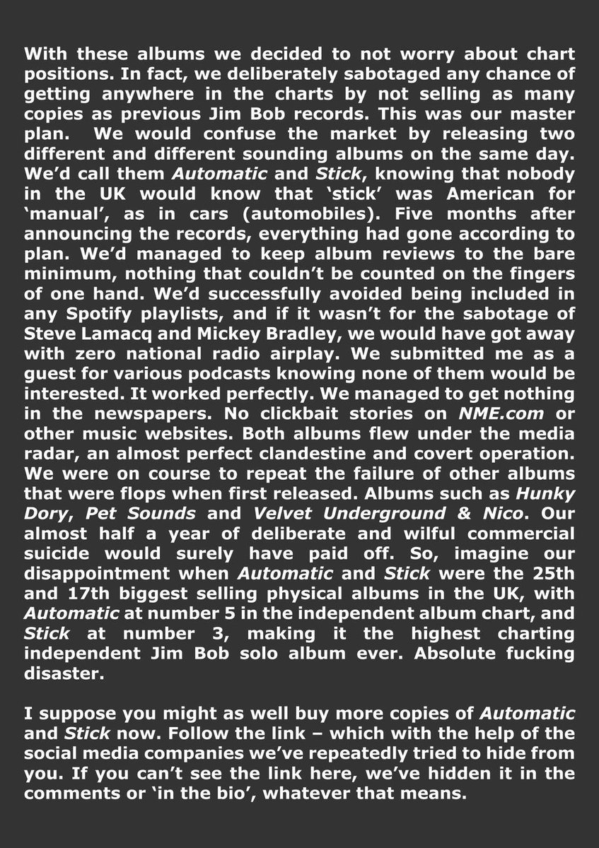 A message from JIM BOB