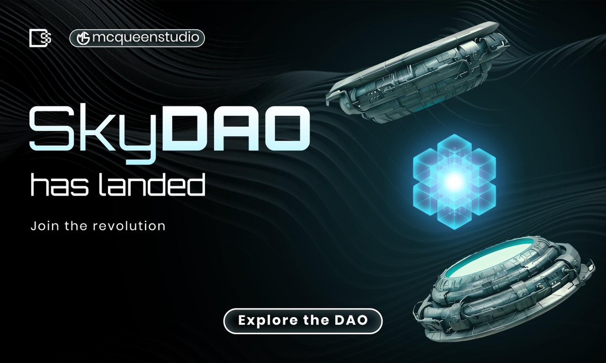 _dave_va_'s tweet image. Imagine a world where the sky is not the limit but the beginning. 
Day 10 #web3flyerdesignchallange is about SkyDAO , it has landed, and the journey to explore the DAO starts now.
.
Feedbacks are welcomed 🤝
.
Looking for a designer to bring your vision to life?, my DM is open.