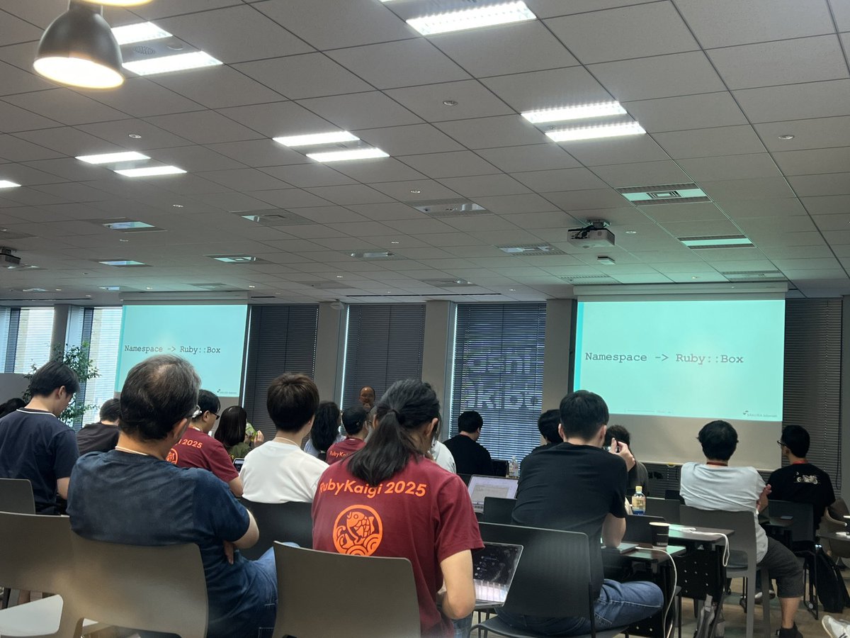 At_wg918's tweet image. @tagomoris 
これからがとても楽しみです😊
まずはmergeおめでとうございます👏👏👏👏👏

#rubykaigi 
#rubykaigi_followup