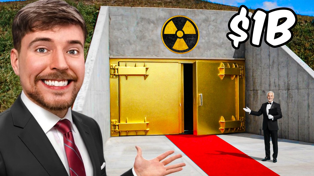 MJ_Design24's tweet image. My submission for the Weekly Challenge #30 @thumbnails_101
'' $1 vs $1,000,000,000 Bunker! ''