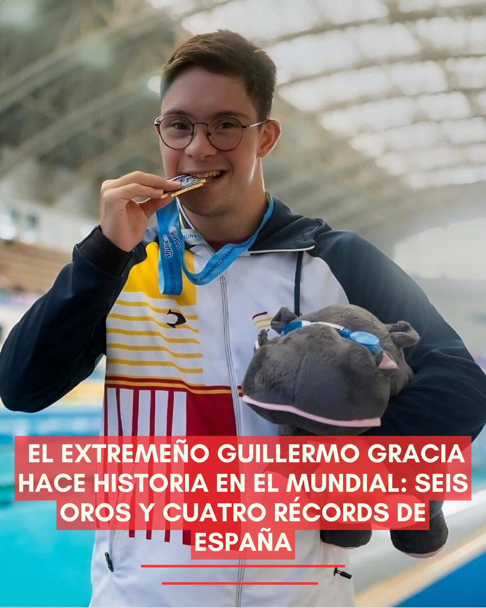 Ha sido imposible seguirle el ritmo. Seis días, seis pruebas… ¡y seis oros! 🥇En relevos, sumó además otro oro, tres platas y un bronce. Varios récords de España.

Como él mismo dice: “Mi capacidad es mayor que mi discapacidad”. Un extremeño que ya forma parte de la historia de