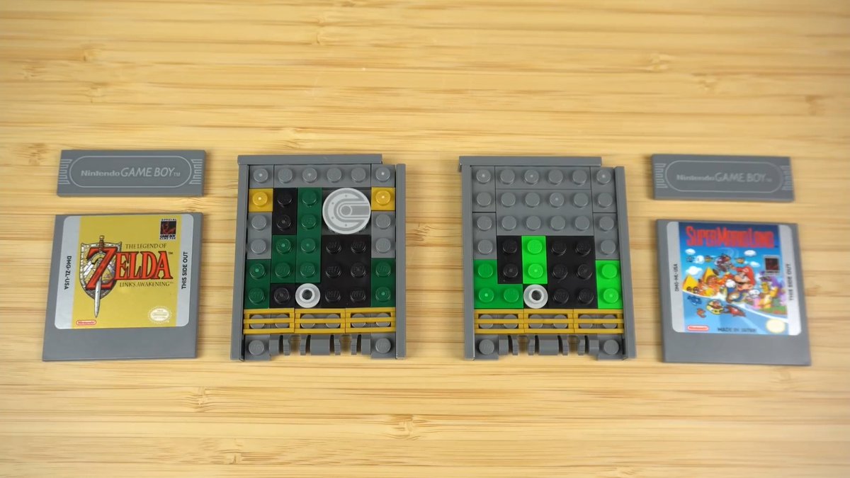 72046 LEGO Game Boy
光ったり音がなったりしないけど、再現度すごい。
十字キーとABセレクトスタートボタンは押せるし、ボリュームとコントラストのダイヤルは回せるし、電源スイッチはスライドできるし、カセット挿せるし。
youtu.be/g3mOz8SneMs?si…