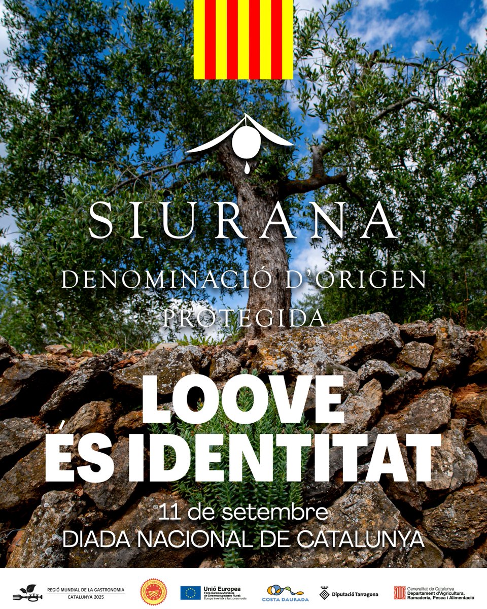 ✨ Bona Diada!

LOOVE és IDENTITAT

Col·labora 👇
<a href="/costadauradatur/">Costa Daurada</a> 
Generalitat de Catalunya
Fons Europeu de Desenvolupament Rural
PDR 2022
#LOOVEesAmor #DOPSiurana #DietaMediterrània #OOVE #RegióMundialdelaGastronomia @somgastronomia #LOOVEesIDENTITAT