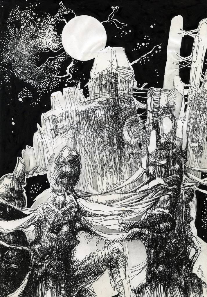 artlimitednet's tweet image. Y1(II) by Piotr Zygmunt artlimited.net/10536
#piotr #monoart #creatures #house #zygmunt #monster #bizarre #people #dream #vision #moon #blackwhite #blackandwhite #drawing #character #surreal